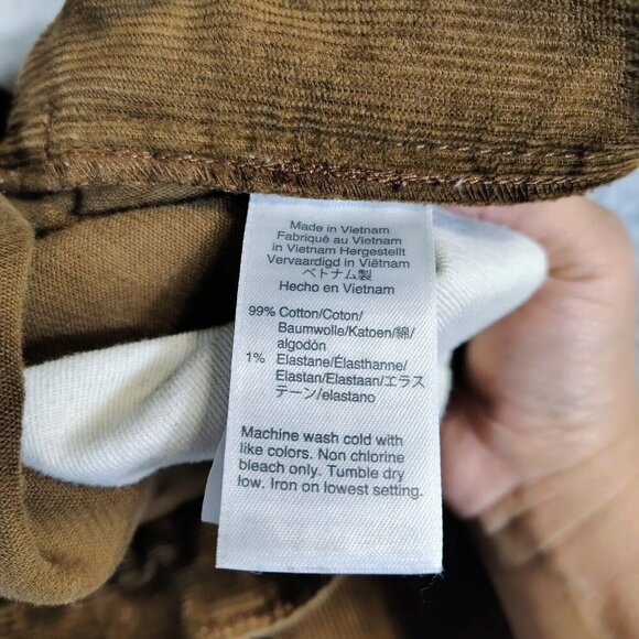 J.Crew Pants Men's 32x32 Brown Corduroy Stretch 484 Slim Fit Straight Leg Casual - Picture 6 of 10